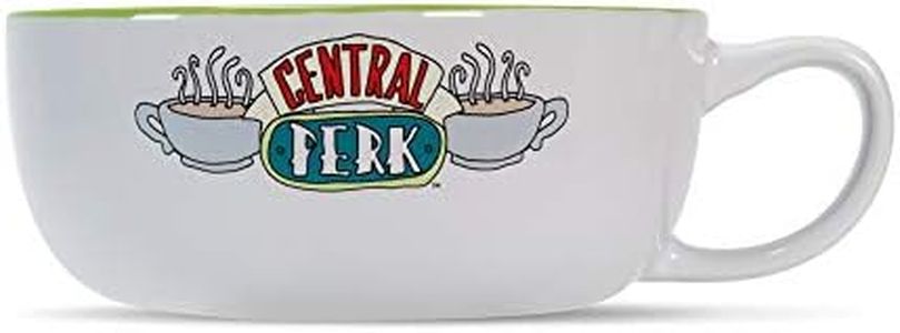 Warner Bros Friends TV Show Central Perk Ceramic Dog Food Bowl, 6 in | White Dog Bowl, Friends TV Show Mug Friends Merchandise for Friends Fans | Dog Water Bowl or Dog Food Bowl for Wet or Dry Food