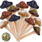 Peohud 12 Pack Ceramic Garden Mushr