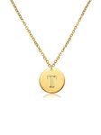 HSWYFCJY Gold Initial Pendant Necklace for Girls Dainty Personalized Alphabet Letter Pendant (T Gold)