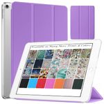 DuraSafe Cases for iPad Mini 3 2 1 Generation 7.9 Inch [ Mini 3rd Mini 2nd Mini 1st] A1599 A1600 A1489 A1490 A1491 A1432 A1454 A1455 Trifold Hard Smart PC Translucent Back Cover - Purple