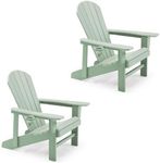 VonHaus Green Adirondack Chair Set 