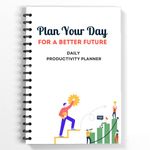 Amazon Brand - Eono Daily Planner Undated, Schedule Your Day, Manage to-do List, Goals Tracker, Wellness Tracker - 3 Month Planner (White/Plan Your Day)