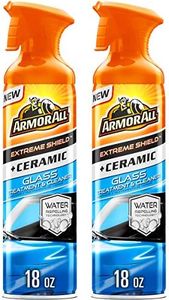 Armor All Extreme Shield + Ceramic Glass Treatment and Cleaner, Car Glass Cleaner Spray and Water Repellant, 18 Oz Each, 2 Pack