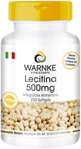 Lecitina 500mg (da soia, senza ingegneria genetica) - 250 Softgel | Warnke Vitalstoffe - Qualità da farmacia tedesca