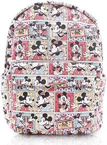 Finex Mickey Mouse and Minnie Mouse Canvas Backpack with Laptop Storage Compartment Comic Square for School College Daypack Causal Travel Bag