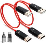 Wireless HDMI Transmitter and Receiver,HDMI Wireless Extender,Wireless HDMI Transmission for TV Streaming, Meeting Streaming,Mirrow Video Audio from Laptop, PC to HDTV,Projector (Red)
