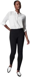 SPANX Jean-Ish Ankle Leggings - Stylish Everyday Leggings - Classic Jean Look - Hidden Core Shaping - Comfortable Denim Alternative - Black - Petite, 24.5 Inch Inseam - 1X