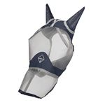 LeMieux Horse Armour Shield Fly Mask in Navy with Soft Bamboo Lining - UV Protective & Breathable Mesh - XL