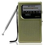 Milanix Small AM/FM Radio Portable 