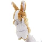 Bunny Hand Puppets Rabbit Plush Animals Toys for Kids Imaginative Pretend Play Storytelling (Brown)