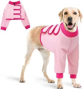 AOFITEE Dog Recovery Suit for Front Legs, Breathable Leg Sleeve Right Left Thigh, Anti-Licking Wounds Sleeves Dog Elbow Brace Protector, Leg Cover for Joint Pain Great Cone Alternative Pink 3XL