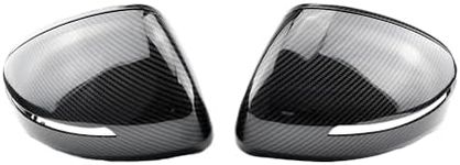 QKLsudua 1 Pair Carbon Fiber Pattern Exterior Rearview Mirror Housings Door Mirror Covering Caps Compatible with TT MK2 8J R8 2007-2014