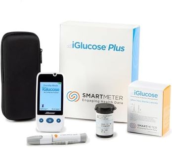 iGlucose Connected Glucose Monitor - Unlimited Test Strips & Lancets - Blood Sugar Testing Kit - Cell Enabled - Immediately Transmits Results & Alerts to SMS, Push & Email to Caregiver or User