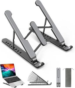AOVUYCK-Store Laptopständer, Laptopständer mit 8 verstellbaren Stufen, rutschfester Laptop-Ständer aus Kunststoff, Silikon und Aluminiumlegierung, kompatibel mit MacBook Air Pro, HP, 10—15,6 Zoll