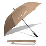 KENNETH COLE New York UV Protection Unisex Auto Open Umbrella Use for Rain, Monsoon, Sunlight, Windproof Automatic Umbrellas for Men and Women |Travel Sleeve, Cover | Golf Size – 23.5 Inch (Gold)