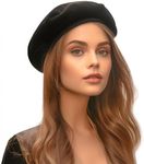 Jeicy Beret Hats for Women, Black B