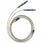 GUCraftsman 6N Single Crystal Silver Upgrade Headphones Cable 4Pin XLR/2.5mm/4.4mm Balance Headphone Upgrade Cable for Focal Utopia (4.4mm Plug)