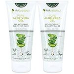 PraNaturals Pure Aloe Vera Gel 200ml – Soothing & Hydrating, Rich in vitamins, for bug bites and minor burns, For all skin types, Cruelty-free & Vegan (Pack of 2)