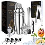 LIVEHITOP Cocktail Shaker Set, 12 Pieces Cocktail Making Set with 750 ML Cocktail Shaker Professional Bartender Kit for Bar, Party, Home