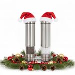 Pack of 2 : Latent Epicure Battery Operated Salt and Pepper Grinder Set (Pack of 2 Mills) - Complimentary Mill Rest | LED Light | Adjustable Coarseness |