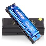 East top Harmonica C, Blues Harmonica Key of C 10 Hole 20 Tone Blues Mouth Organ Diatonic Harmonica Adult Blues Harp Musical Instrument for Professional Player, Beginner, Kids