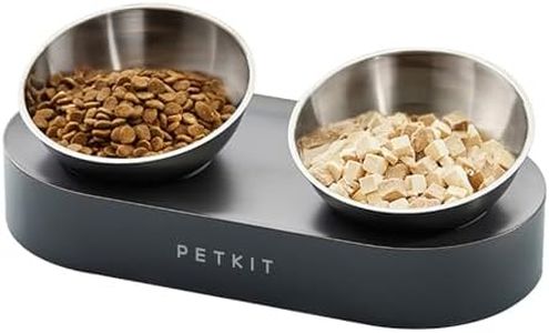 PETKIT Raised Dog Cat Food Bowl 304 Stainless Steel, Elevated Pet Food and Water Bowl Dishes, Elevated Cat Bowls, Non-Slip Tilted Cat Bowl No Spill