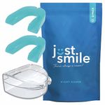 Just Smile Night Guard 2 Pack - Mouth Guard for Teeth Grinding & Clenching Teeth, Moldable & Custom Nightguard for Grinding (Aqua)