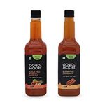 GOOD&MOORE Combo of 2 | Sugar free Roasted Hazelnut, Sugar free Cinnamon | For Coffee, Milkshake, Frappe, Cold-coffee, Pancakes and more | Diabetic Friendly | Concentrated Syrup | Premium Syrup | (750ml x 2)