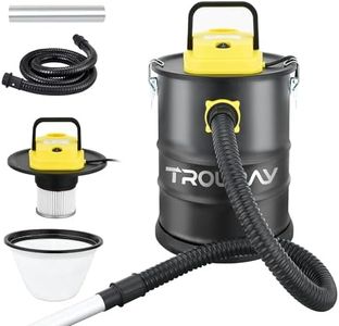 TROURAY Ash Vacuum Cleaner,2.6 Gallon Heat-Resistant Lightweight Canister Vac Cleaners with 800W Powerful Suction and Blowing for Home