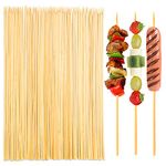 Woodzia Wooden Skewers Pack of 300 - Durable Bamboo Sticks with 25cm Length / 3mm Diameter - Ideal for BBQ, Kebab, Cake Topper, Chocolate Fountain and Fruits…