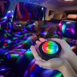 ASFSKY Disco Ball Light,Disco Light for Car, Rechargeable Battery Mini Sound Activated DJ Dance Stage Light Strobe Lamp for Home Dance Karaoke Xmas Happy Birthday Wedding,Black