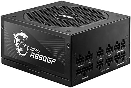 MSI MPG A850GF Bloc d'Alimentation, Prise EU, 850W, Certifié 80 Plus Gold, PSU ATX Entièrement Modulaire, Support GPU 3 x 6+2 Pin, Condensateurs Japonais 105°C, Câbles Noirs Plats, Garantie 10 ans