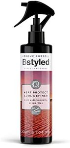 Jerome Russell BStyled Heat Protect Curl Definer - Curly Hair Products for Bouncy Curly Hair & Frizz Ease with Pomegranate, Turmeric & Bond building Technology, Vegan Hair Care, 200ml