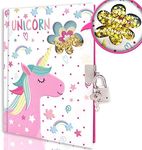 Unicorn Diary with Lock, 7x5.3 Inch