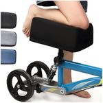 Knee Scooter Cushion Cover - Soft and Comfortable Knee Scooter Pad with Removable 2'' Thick Memory Foam Cushion for Knee Roller, Black