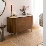 The Attic Carlston Sideboard|Multipurpose Cabinet for Kitchen and Living Room Storage|Classy Sideboard|Solid Mango Wood|Provential Teak Matte Finish