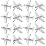 ABOOFAN Airplane Push Pin Paper Photo Memo Document Tack Box of Decorative Map Thumb Tacks for Travel Hanging Art Picture Photo Tapestry Painting Bulletin Cork Board Silver