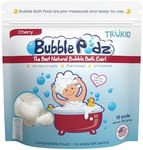 TruKid Bubble Podz Bubble Bath for Baby & Kids, Gentle Refreshing Bath Bomb for Sensitive Skin, pH Balance 7 for Eye Sensitivity, Natural Moisturizers and Ingredients, Cherry (10 Podz)