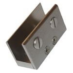 RiseOm Rectangular-Shape Glass Clip Clamp Bracket/U Bracket of Brass Pack of 4 (for 8mm Glass)