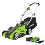 Greenworks 40V 16-inch Cordless Lawn Mower, 4.0 Ah Battery and Charger Included 25242