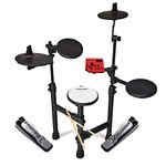 Carlsbro Club 100 Electric Drum Kit 5-Piece Electronic Digital Set with Drum Sticks Foldable Jazz Club Big Band Silent Quiet Practice