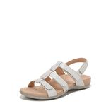 Vionic Amber - Womens Slide Sandal - Orthaheel Navy - 10 Wide, Silver Met Linen, 7 UK