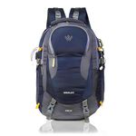 Wesley Spartan 45 Ltr Unisex trekking Rucksack Travel Backpack with Raincover and Internal Organiser (Grey Navy)