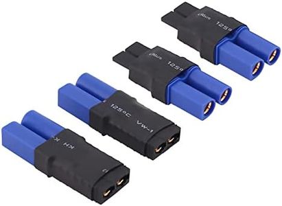 rflaueo 4pcs Compatible with TRX to EC5 Male Female RC Connector Adapter(E43-4)