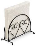 Ambiente Two Hearts Design Upright Napkin Holder Black