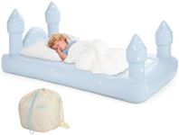 FUNBOY Kids Blue Castle Sleepover Travel Bed & Air Mattress. Perfect for Sleepovers. Includes Carrying Storage Bag, Twin