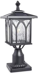 Kemeco Solar Post Light Outdoor Cast Aluminum LED Lamp Fixture with 3-Inch Fitter Base for Yard Garden Post Pole Gates Pillar Mount Landscape Driveway Decor