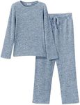 Ekouaer Womens Ribbed Knit Lounge S
