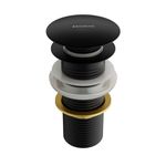 Backline Brass 5-Inch Pop up Waste Coupling for Wash Basin | 32 MM Drain Out let System Full Thread Waste Coupling For Basin (Black Matt)