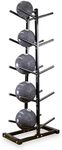 Fitness-Mad Medicine Ball Rack | 5 Tier & Double Sided | Heavy Duty Aluminium Construction | Gym Ball Stand Rack | Freestanding Medicine Ball Tree | Organise your Home & Gym Space Easily